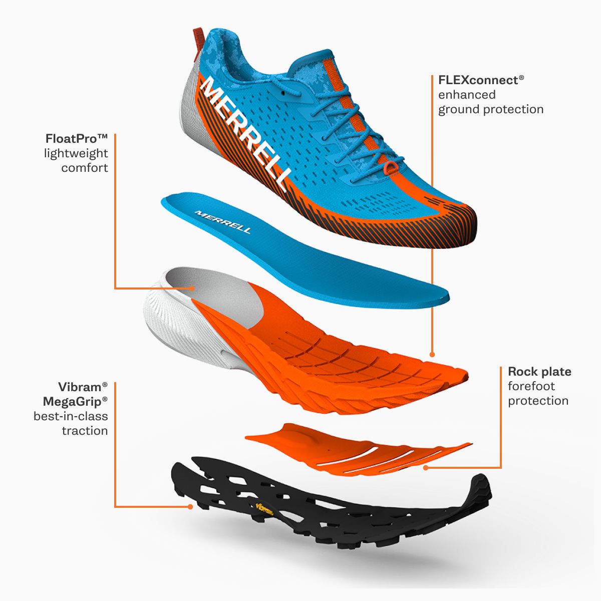 Men's Agility Peak 5 Trail Running Shoes / Merrell On sale