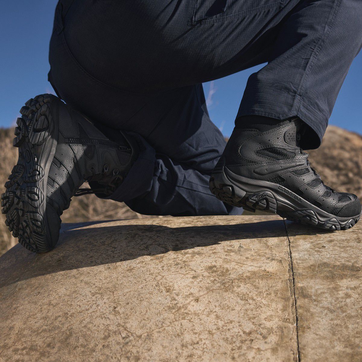 Men - Moab 3 8" Tactical Zip Waterproof Wide Width - Boots / Merrell Outlet