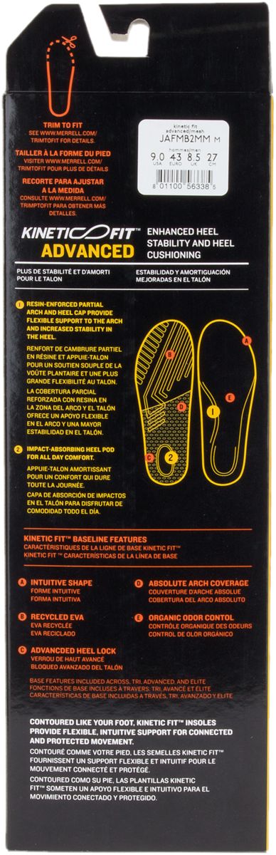 Men's Kinetic Fit Footbed Wide Width Insoles / Merrell Discount